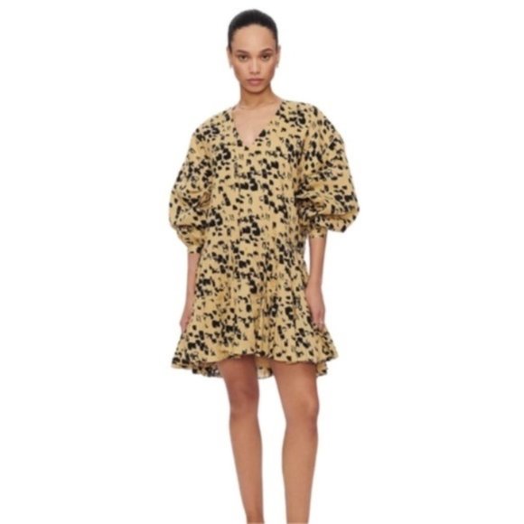 EUC Anine Bing Peyton Dress Painterly Leo Medium - Picture 4 of 10